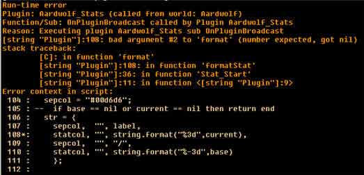 Runtime error in Aardwolf MUD client